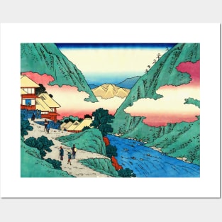 Japanese Hot springs Japanese art Posters and Art